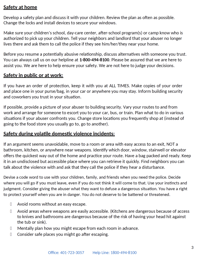 BVAC Personalized Safety Plan 3